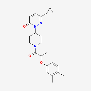 6-Cyclopropyl-2-[1-[2-(3,4-dimethylphenoxy)propanoyl]piperidin-4-yl]pyridazin-3-one