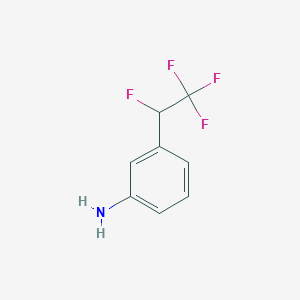 molecular formula C8H7F4N B2933529 3-(1,2,2,2-Tetrafluoroethyl)aniline CAS No. 1554367-11-1