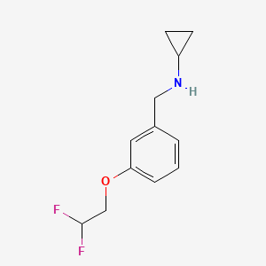 N-[[3-(2,2-difluoroethoxy)phenyl]methyl]cyclopropanamine