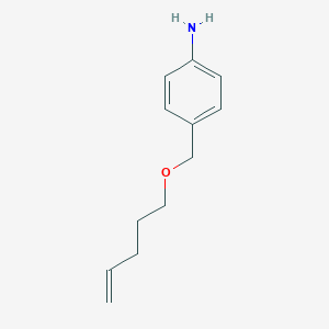 molecular formula C12H17NO B2933537 4-(Pent-4-enoxymethyl)aniline CAS No. 2159608-33-8