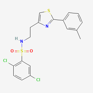 2,5-dichloro-N-(2-(2-(m-tolyl)thiazol-4-yl)ethyl)benzenesulfonamide