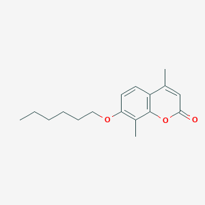 molecular formula C17H22O3 B293354 7-(hexyloxy)-4,8-dimethyl-2H-chromen-2-one 