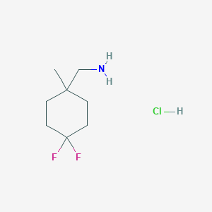 molecular formula C8H16ClF2N B2933540 (4,4-二氟-1-甲基环己基)甲胺盐酸盐 CAS No. 1707602-10-5