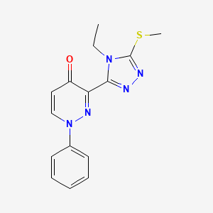 3-[4-ethyl-5-(methylsulfanyl)-4H-1,2,4-triazol-3-yl]-1-phenyl-4(1H)-pyridazinone