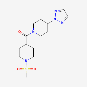 B2933555 (4-(2H-1,2,3-triazol-2-yl)piperidin-1-yl)(1-(methylsulfonyl)piperidin-4-yl)methanone CAS No. 2034303-89-2