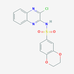 B2933556 N-(3-chloroquinoxalin-2-yl)-2,3-dihydro-1,4-benzodioxine-6-sulfonamide CAS No. 522628-94-0