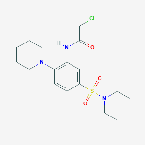 molecular formula C17H26ClN3O3S B2933567 2-氯-N-[5-(二乙基氨磺酰基)-2-(哌啶-1-基)苯基]乙酰胺 CAS No. 733759-43-8