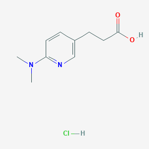 molecular formula C10H15ClN2O2 B2933574 3-[6-(Dimethylamino)pyridin-3-yl]propanoic acid;hydrochloride CAS No. 2378503-41-2