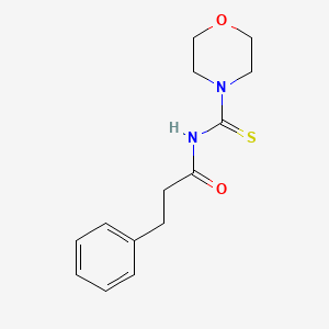 molecular formula C14H18N2O2S B2933575 N-(morpholin-4-ylcarbonothioyl)-3-phenylpropanamide CAS No. 642950-52-5