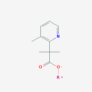 Potassium;2-methyl-2-(3-methylpyridin-2-yl)propanoate