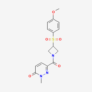 6-(3-((4-methoxyphenyl)sulfonyl)azetidine-1-carbonyl)-2-methylpyridazin-3(2H)-one