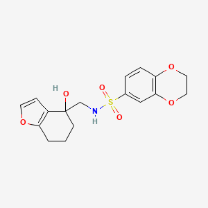 N-((4-hydroxy-4,5,6,7-tetrahydrobenzofuran-4-yl)methyl)-2,3-dihydrobenzo[b][1,4]dioxine-6-sulfonamide