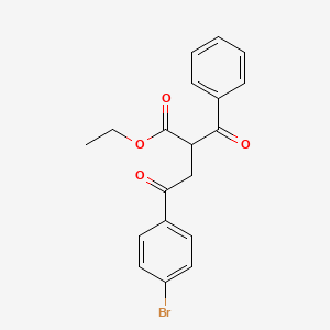 molecular formula C19H17BrO4 B2933595 Ethyl 2-benzoyl-4-(4-bromophenyl)-4-oxobutanoate CAS No. 29113-49-3