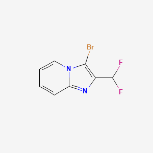 molecular formula C8H5BrF2N2 B2933599 3-Bromo-2-(difluoromethyl)imidazo[1,2-a]pyridine CAS No. 2248325-59-7