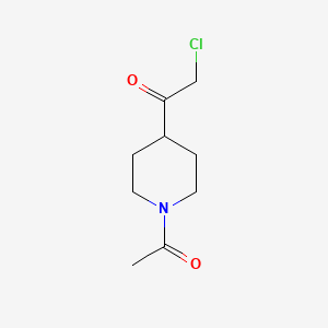 molecular formula C9H14ClNO2 B2933605 1-(1-乙酰基哌啶-4-基)-2-氯乙酮 CAS No. 1018965-84-8