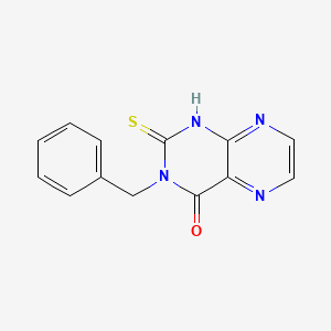 molecular formula C13H10N4OS B2933607 3-benzyl-2-thioxo-2,3-dihydropteridin-4(1H)-one CAS No. 866843-63-2