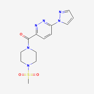 (6-(1H-pyrazol-1-yl)pyridazin-3-yl)(4-(methylsulfonyl)piperazin-1-yl)methanone