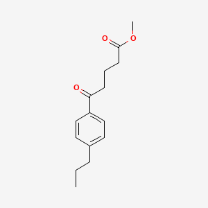 molecular formula C15H20O3 B2933618 Methyl 5-oxo-5-(4-propylphenyl)pentanoate CAS No. 1280638-50-7