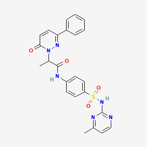 N-(4-(N-(4-methylpyrimidin-2-yl)sulfamoyl)phenyl)-2-(6-oxo-3-phenylpyridazin-1(6H)-yl)propanamide