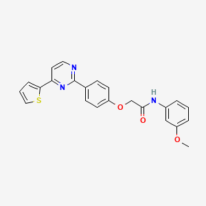 N-(3-methoxyphenyl)-2-{4-[4-(2-thienyl)-2-pyrimidinyl]phenoxy}acetamide