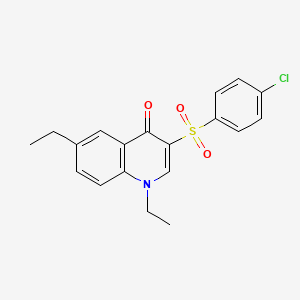 3-((4-chlorophenyl)sulfonyl)-1,6-diethylquinolin-4(1H)-one