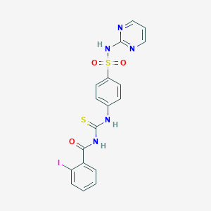 4-({[(2-iodobenzoyl)amino]carbothioyl}amino)-N-(2-pyrimidinyl)benzenesulfonamide
