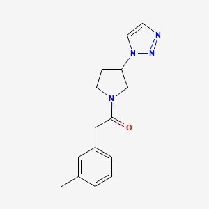 1-(3-(1H-1,2,3-triazol-1-yl)pyrrolidin-1-yl)-2-(m-tolyl)ethanone