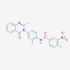 molecular formula C24H20N4O4 B2933643 4-methyl-N-(2-methyl-4-(2-methyl-4-oxoquinazolin-3(4H)-yl)phenyl)-3-nitrobenzamide CAS No. 903262-62-4