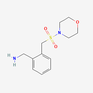 molecular formula C12H18N2O3S B2933645 [2-(Morpholin-4-ylsulfonylmethyl)phenyl]methanamine CAS No. 923213-31-4