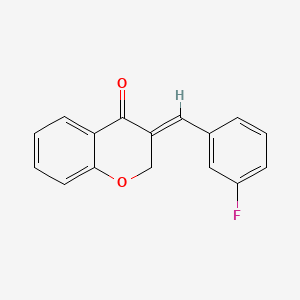 (3E)-3-[(3-fluorophenyl)methylidene]chromen-4-one