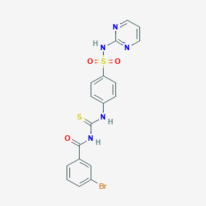 4-({[(3-bromobenzoyl)amino]carbothioyl}amino)-N-(2-pyrimidinyl)benzenesulfonamide