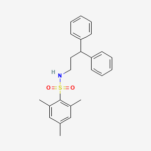 molecular formula C24H27NO2S B2933654 (3,3-二苯基丙基)((2,4,6-三甲基苯基)磺酰基)胺 CAS No. 899241-45-3