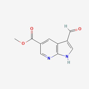 molecular formula C10H8N2O3 B2933655 Methyl 3-formyl-1H-pyrrolo[2,3-b]pyridine-5-carboxylate CAS No. 1190309-80-8