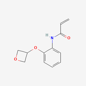 molecular formula C12H13NO3 B2933660 N-[2-(Oxetan-3-yloxy)phenyl]prop-2-enamide CAS No. 2361641-41-8