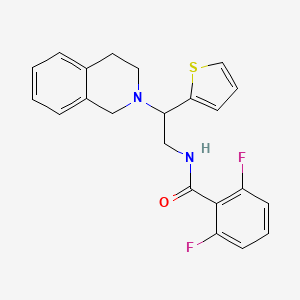 molecular formula C22H20F2N2OS B2933667 N-(2-(3,4-二氢异喹啉-2(1H)-基)-2-(噻吩-2-基)乙基)-2,6-二氟苯甲酰胺 CAS No. 904278-51-9