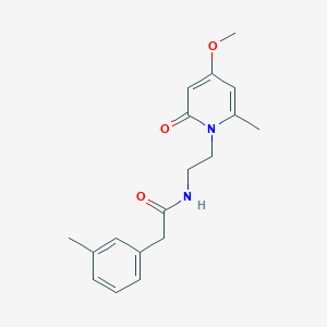 N-(2-(4-methoxy-6-methyl-2-oxopyridin-1(2H)-yl)ethyl)-2-(m-tolyl)acetamide