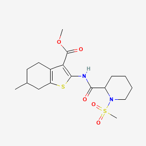 Methyl 6-methyl-2-(1-(methylsulfonyl)piperidine-2-carboxamido)-4,5,6,7-tetrahydrobenzo[b]thiophene-3-carboxylate