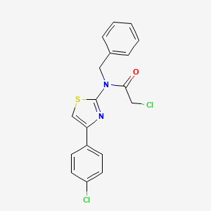 N-benzyl-2-chloro-N-[4-(4-chlorophenyl)-1,3-thiazol-2-yl]acetamide