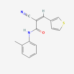 2-cyano-N-(2-methylphenyl)-3-(3-thienyl)acrylamide