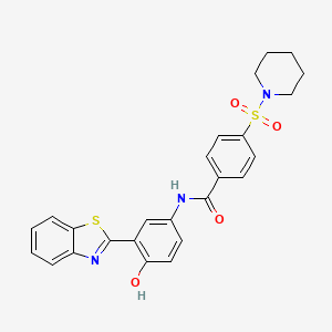 N-(3-(benzo[d]thiazol-2-yl)-4-hydroxyphenyl)-4-(piperidin-1-ylsulfonyl)benzamide