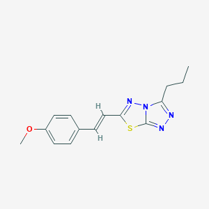 6-[(E)-2-(4-methoxyphenyl)ethenyl]-3-propyl[1,2,4]triazolo[3,4-b][1,3,4]thiadiazole