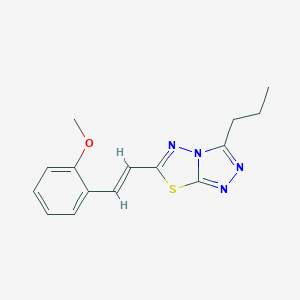 6-[(E)-2-(2-methoxyphenyl)ethenyl]-3-propyl[1,2,4]triazolo[3,4-b][1,3,4]thiadiazole