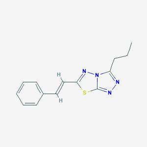 molecular formula C14H14N4S B293371 6-(2-Phenylvinyl)-3-propyl[1,2,4]triazolo[3,4-b][1,3,4]thiadiazole 