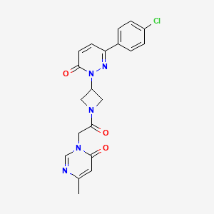 6-(4-Chlorophenyl)-2-[1-[2-(4-methyl-6-oxopyrimidin-1-yl)acetyl]azetidin-3-yl]pyridazin-3-one