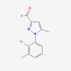 1-(2-Bromo-3-methylphenyl)-5-methylpyrazole-3-carbaldehyde