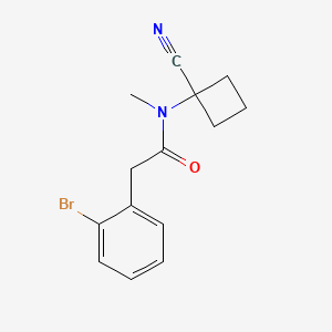 molecular formula C14H15BrN2O B2933717 2-(2-bromophenyl)-N-(1-cyanocyclobutyl)-N-methylacetamide CAS No. 1424268-66-5