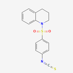 molecular formula C16H14N2O2S2 B2933724 1-[(4-Isothiocyanatophenyl)sulfonyl]-1,2,3,4-tetrahydroquinoline CAS No. 895924-48-8