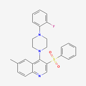 4-(4-(2-Fluorophenyl)piperazin-1-yl)-6-methyl-3-(phenylsulfonyl)quinoline