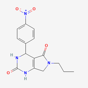 4-(4-nitrophenyl)-6-propyl-3,4,6,7-tetrahydro-1H-pyrrolo[3,4-d]pyrimidine-2,5-dione