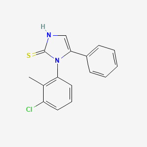 molecular formula C16H13ClN2S B2933759 1-(3-氯-2-甲基苯基)-5-苯基-1H-咪唑-2-硫醇 CAS No. 852217-72-2